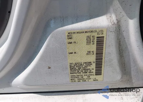 2016 Nissan Altima 2.5 Sv из США, поврежденный, VIN 1N4AL3AP2GC161991